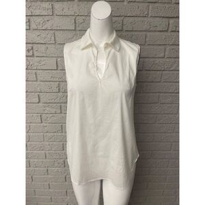 Ann Taylor Women White Stretch Sleeveless Blouse Size XS